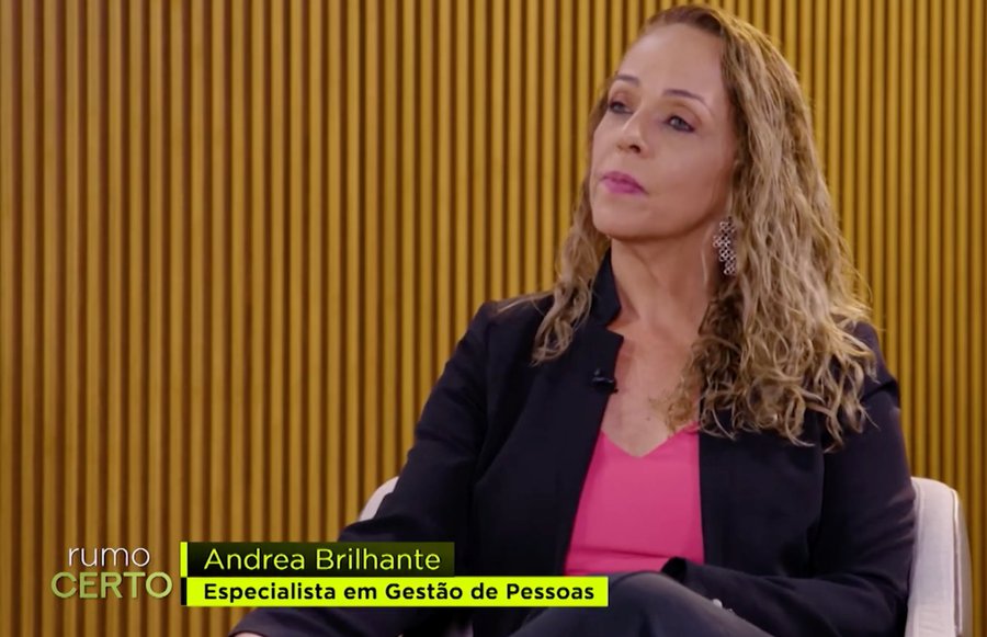 Andrea Brilhante no programa Rumo Certo, do Canal Empreender